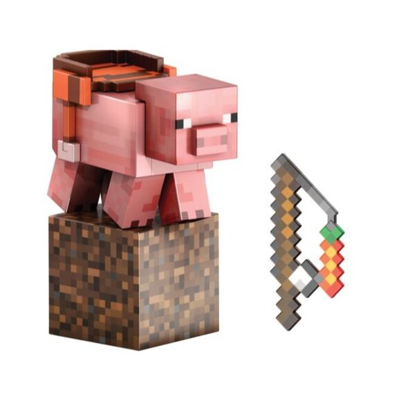 Mattel Minecraft Diamond Level Pig Action Figure 5.5″ Collector Figure - Picture 2 of 4